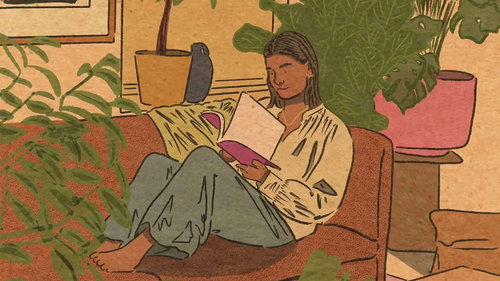 Tatyana_Alanis_illustration_reading_book_on_sofa