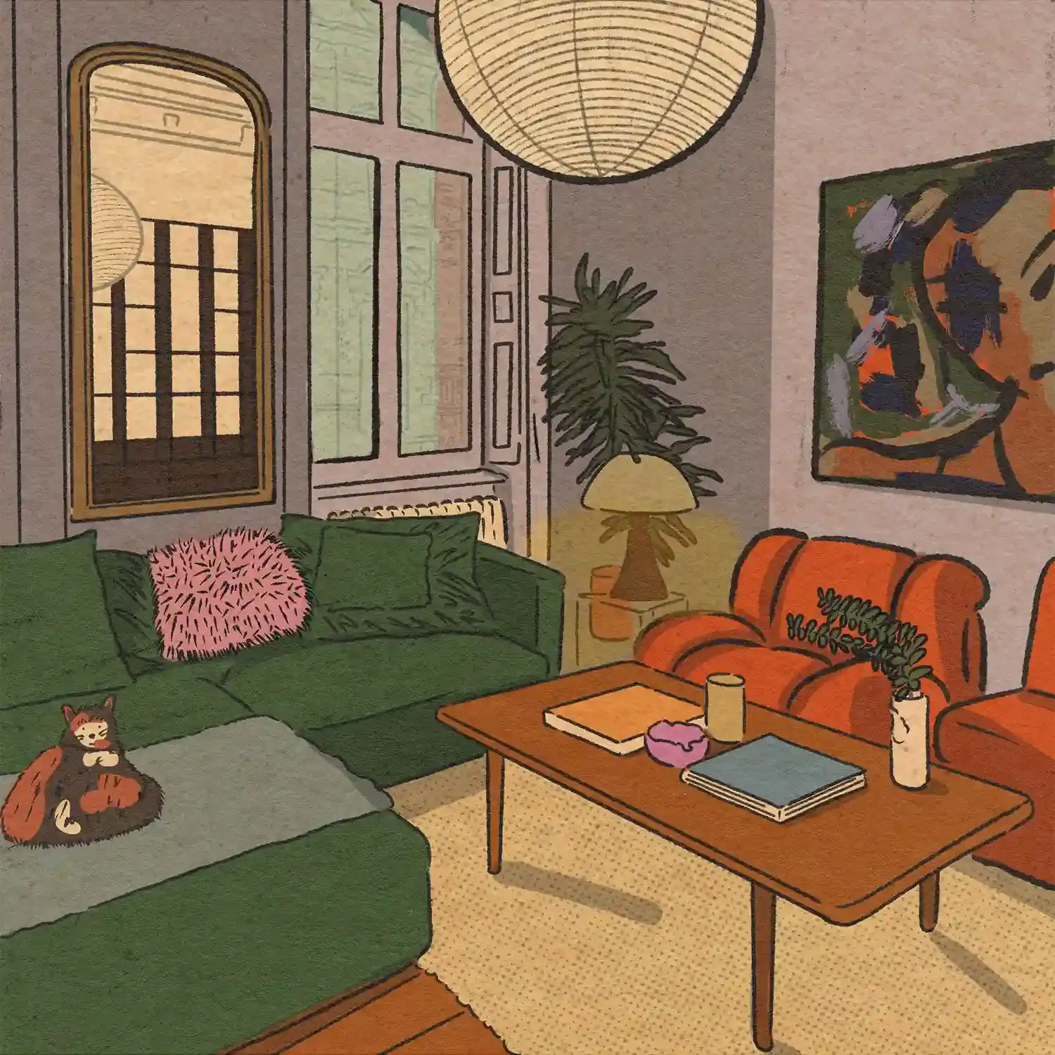 Tatyana Alanis illustration of a sitting room